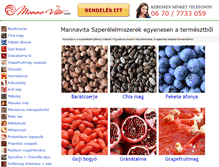 Tablet Screenshot of mannavita.com